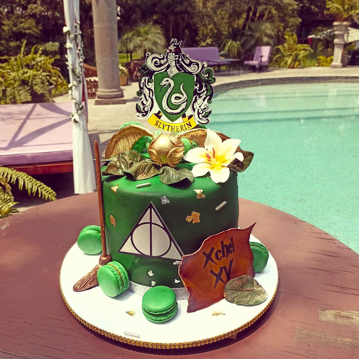 Pastel Harry Potter Slytherin fondant